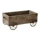 thumbnail image 2 of Macetero rústico de madera con forma de carro para plantas, soporte para plantas, carrito para jardín, flores, para balcón, varias plantas, porche, 2 of 8