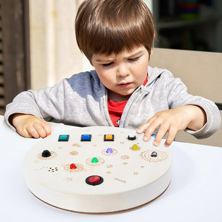 Wooden Toddler Toys Montessori Switch Busy Board and Screwdriver