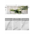 thumbnail image 4 of Valances for Windows Abstract Green Rod Pocket Cafe Window Treatments Valance Curtains for Kitchen Bathroom Laundry Basement Windows 54"x18", 4 of 9