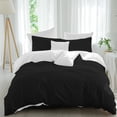 thumbnail image 2 of Black Duvet Cover Set, Pure Black Soft Duvet Cover California King Bedding Set 4 Pieces, 1 Quiltcover and 2 Pillowcases with Zipper, 1 Bed Sheet for All Seasons, 2 of 9