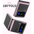 thumbnail image 6 of Clear Case for Samsung Galaxy Z Flip4 5G, Luxury Plating Folding Sleeve Cover Slim Thin Hard PC Shockproof Protective Phone Cover Samsung Galaxy Z Flip 4 DD Black, 6 of 9
