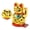 Gold, variant on YAHHU White Arm Waving Fortune Cat 4 Inch / 10.1 cm Plastic Solar Powered Light Induction Lucky Cat Decoration for Desk Window Home