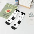 thumbnail image 5 of Salouo Doodle Cute Cat Pattern Unisex Middle Tube Socks,Middle-Finger Knee High Socks Over The Calf Tube Stocking Crew Stockings for Women and Men Tube Socks, 5 of 8
