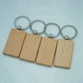 thumbnail image 6 of 160Pcs Blank Rectangle Wooden Key Chain Diy Wood Keychains Key Tags Can Diy Gifts, 6 of 7