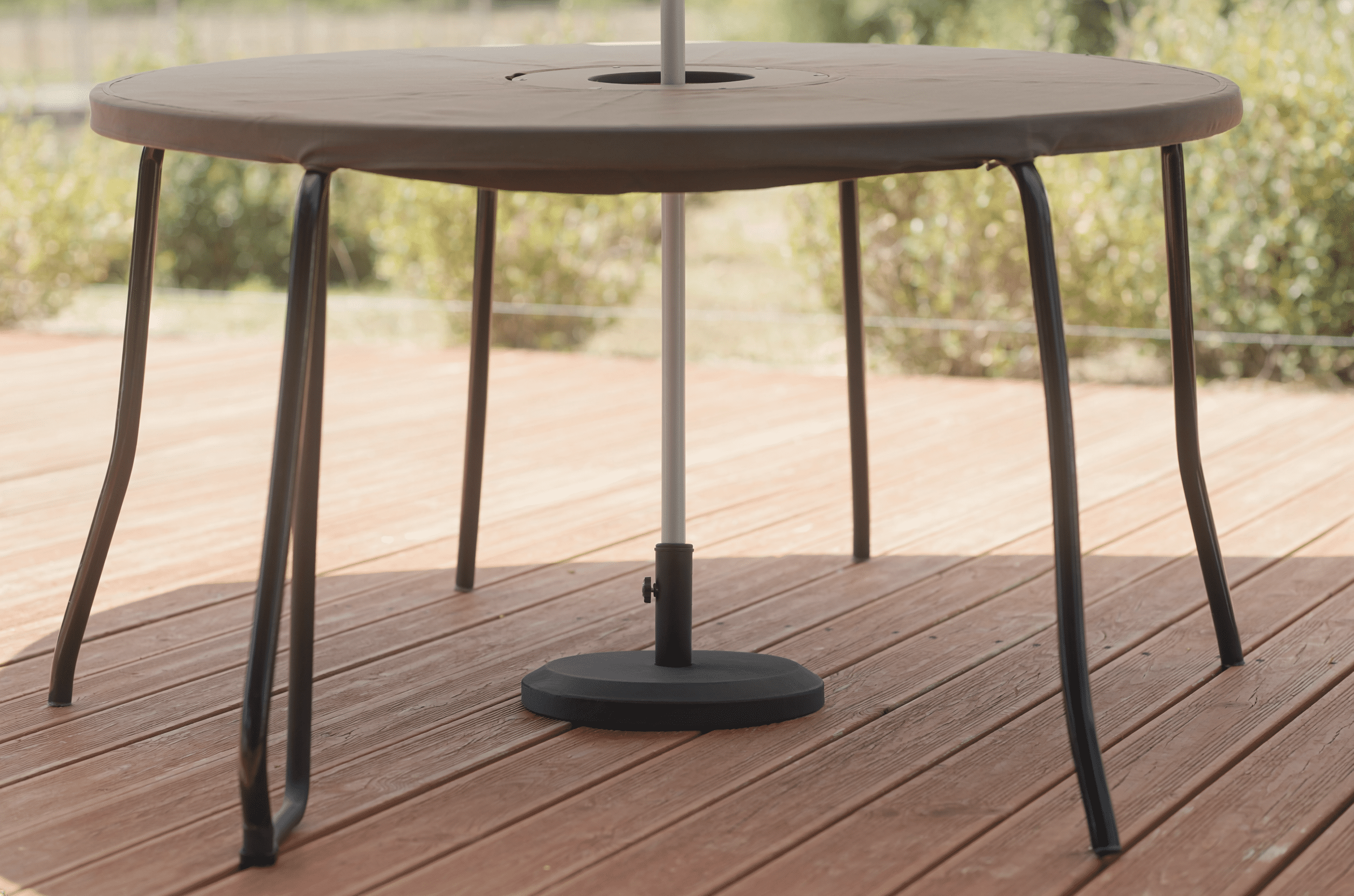 US Weight 22 lb. Weighted Umbrella Base - UV-Resistant Patio Umbrella Stand for Outdoor Tables - Fits 1.3” to 1.75” Poles - Durable Weather Resistant - Sleek Black Finish