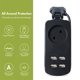 thumbnail image 2 of Tira de alimentación 1200W Toma de extensión eléctrica Oficina Hotel 4 puertos Teléfono móvil Cargador USB Adaptador de carga de viaje Suministros para el hogar 1 toma, Negro Inevent HA010016-02B, 2 of 7