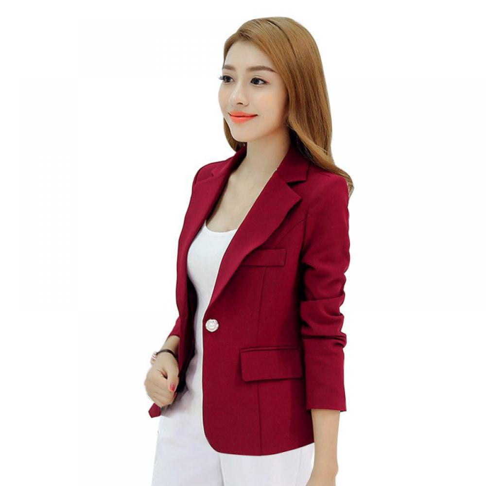 Forzero Ladies Casual Jacket Casual Work Blazer Office Jacket Slim Fit