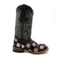 thumbnail image 2 of Ferrini Womens Women`s   and Pink Vamp 12In  Top Boot 8.5 B Black, 2 of 6