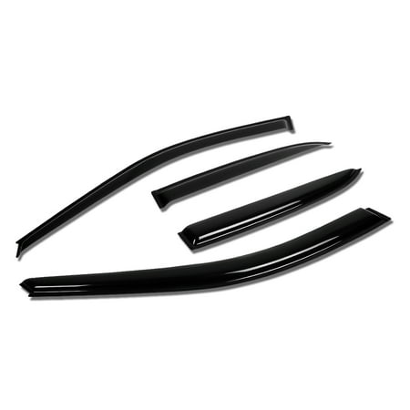 Chrysler Vent Visor For 2001 to 2010 Chrysler PT Cruiser 4pcs Window Vent Visor Deflector Rain Guard (Dark Smoke) 02 03 04 05 06 07 08 09 ()