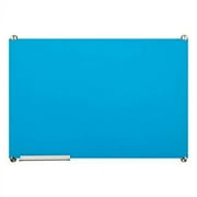 XIWODE Magnetic Glass Dry Erase Board, 48"x 36" Wall Mounted Glass Whiteboard, Black Surface