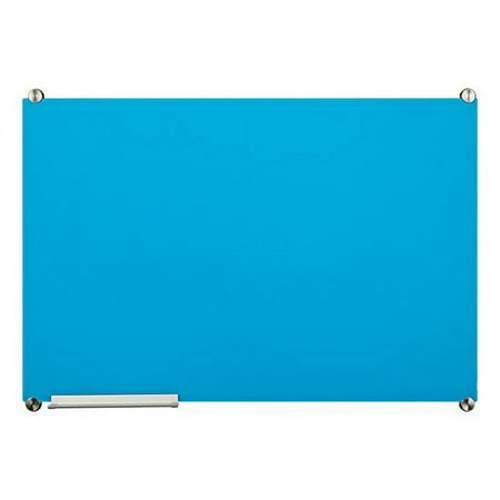 XIWODE Magnetic Glass Dry Erase Board, 48"x 36" Wall Mounted Glass Whiteboard, Black Surface