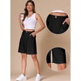 thumbnail image 2 of DARING DIVA Women's Linen Summer Bermuda Shorts Small Black, 2 of 6