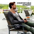 thumbnail image 6 of Resenkos Wicker Rattan Swivel Glider Chairs, High-Back, Steel Frame, Brown Set of 2, Perfect Outdoor Patio Seating,Brown, 6 of 11