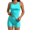 thumbnail image 6 of Fewfanhot Womens Swimsuits Tummy Control Two Piece Bathing Suits Flowy Swim Tops with Boy Shorts, 6 of 9