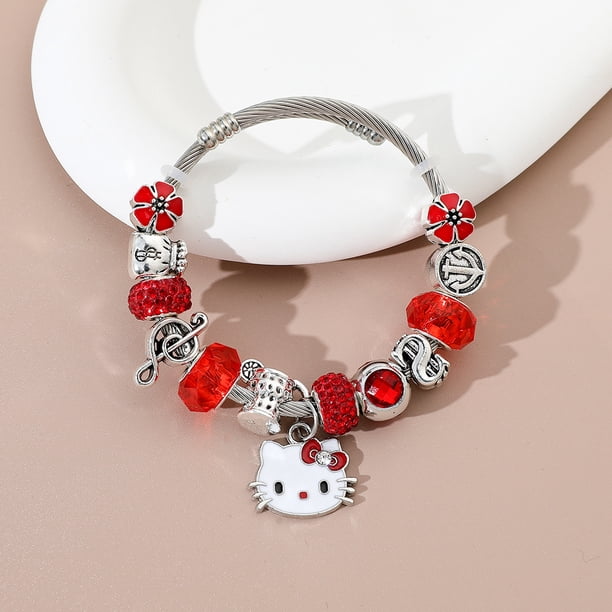 Hello Kitty Kuromi Boîte à bijoux avec miroir, boîte à code pour fille Hello Kitty Kuromi Boîte à bijoux avec miroir, boîte à code pour fille