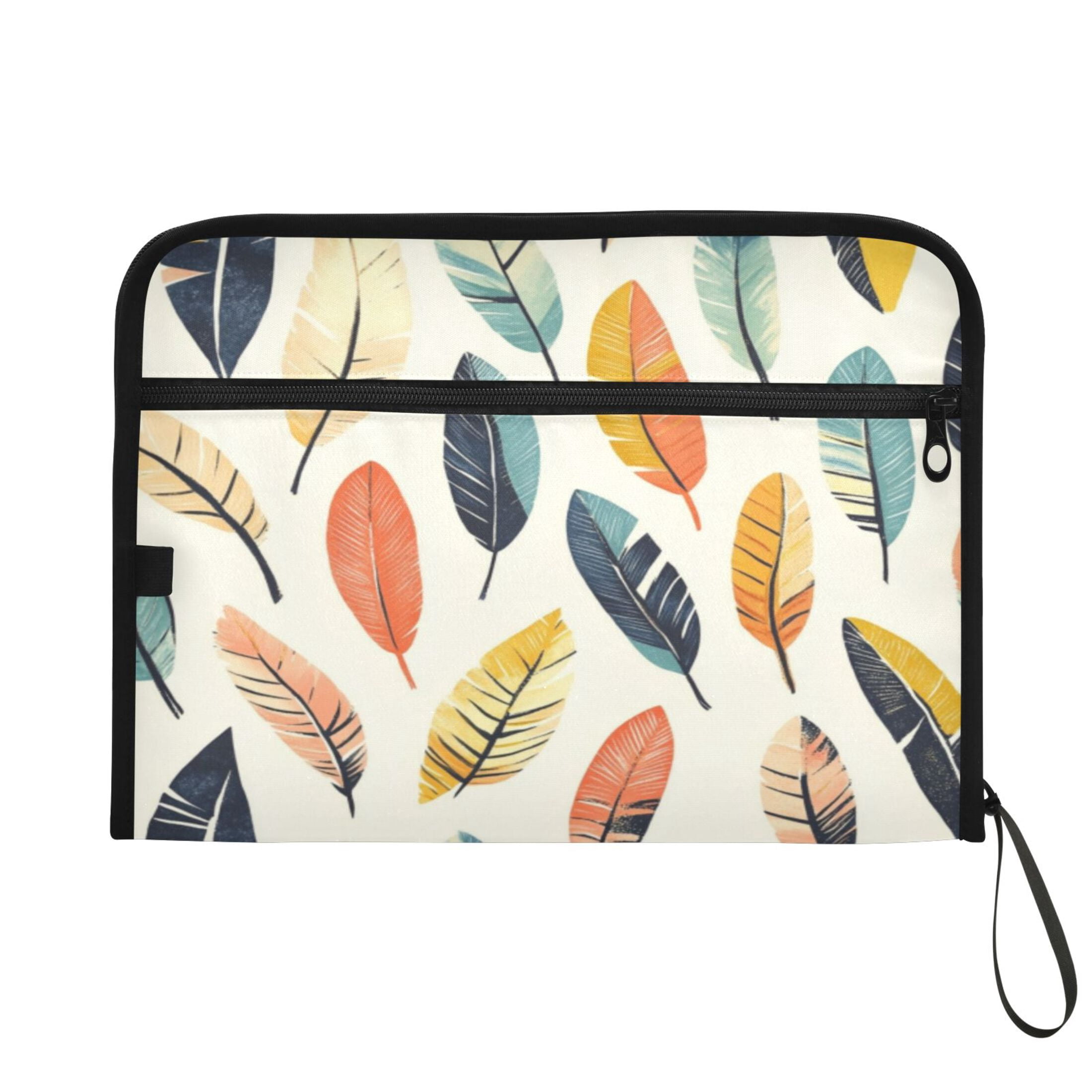 Organ Folder 14.2 x 0.8 x 10.6 Inches 13 Separate Pockets A4 Size Documents Folder A Sort Storage File Manager For The Home Office Colorful Feather