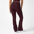 thumbnail image 2 of YITTY Active Women's Ultraluxe Kick Flare High Waist Legging, Athleisure, 4-Way-Stretch, Burgundy, M, Petite | 28" Inseam, 2 of 7