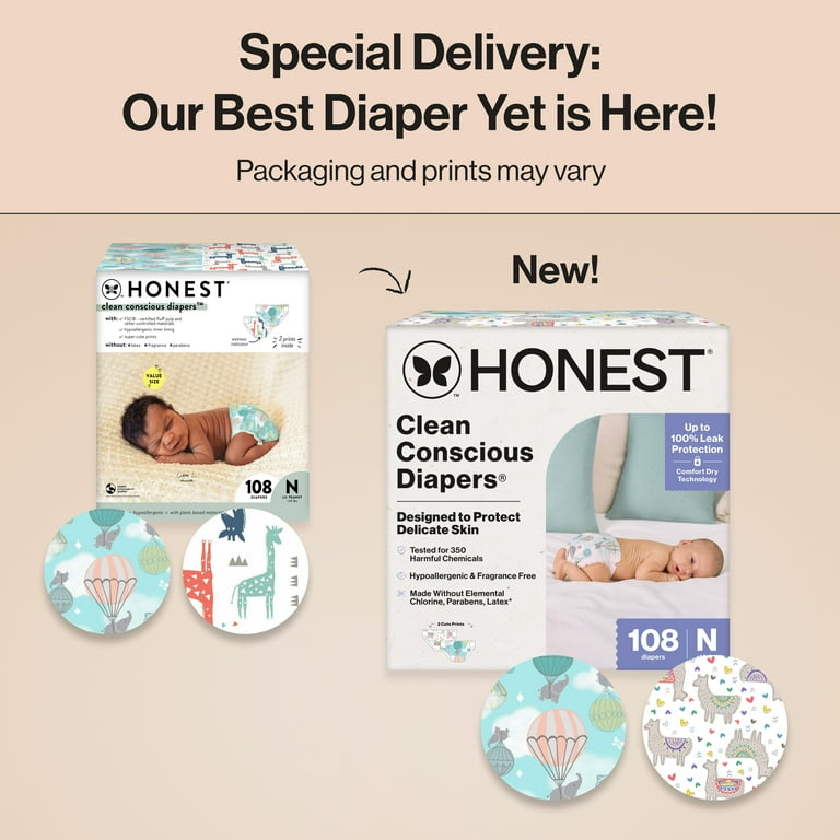 The Honest Company Clean Conscious Baby Diapers, Absorbent