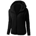 thumbnail image 2 of Women Lightweight Hooded Sweatershirt Coat Winter Warm -' Wool Zipper Coat Coat Outwear Long Jacket Light Jacket Fall Jacket Women Zip up Jacket Womens Curling Jacket Light Jackets for Juniors Jacket, 2 of 2