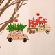 thumbnail image 5 of Colgante de madera de Navidad con patrón de coche de Papá Noel, adornos colgantes para árbol de Navidad, decoraciones navideñas para el hogar, regalo de Navidad, Año Nuevo 2023, 5 of 5
