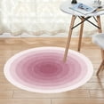 thumbnail image 5 of Rug Round Carpet Living Room Cream Wind Sofa Coffee Table Bedroom Bedside Study Soundproof Floor Cushion Washable Rug Pink 40x40cm, 5 of 6