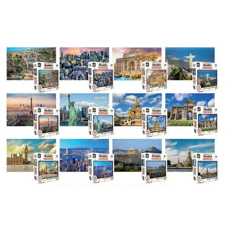 Pack 12 Puzzles 1,000 Piezas Grandes Ciudades