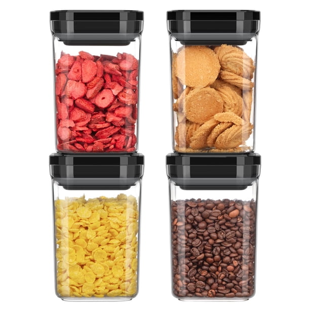 Juego de contenedores de almacenamiento de alimentos MR.SIGA herméticos, 1 l/34 oz, paquete de 4