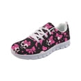 thumbnail image 3 of chaqlin Skull Slip on Sneakers Women Size 13 Walking Mesh Shoes Bow Tie Lace Up Running Sneaker Comfortable Work Flats Outdoor Fitness Sports Shoes, 3 of 7