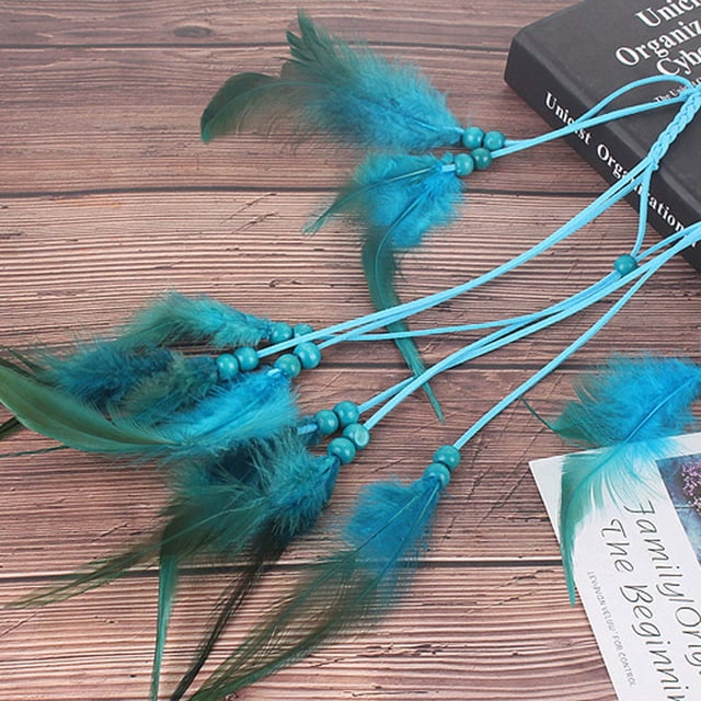 Diadema bohemia para mujer, tocado vintage, diadema para mujer, accesorio para el cabello con borlas de pavo real, diadema bohemia