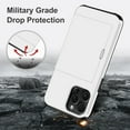 thumbnail image 4 of for iPhone 15 Pro Max Case with Card Holder Heavy Duty Dual Layer Shockproof iPhone 15 Pro Max Wallet Case Hidden Card Slot Slim Phone Case for iPhone 15 Pro Max for Women&Men(White), 4 of 14