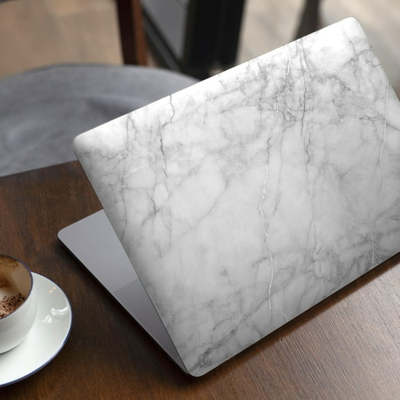 DesignSkinz White Scratched Marble Full-Body Skin Decal Wrap Cover for MacBook 12" Retina (A1534)