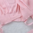 thumbnail image 6 of TiaoBug Kids Girls Long Sleeve Knit Ballet Dance Wrap Sweater Cardigan Tops Gymnastics Bolero Outerwear Pink 3-4, 6 of 7