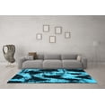 thumbnail image 3 of Ahgly Company Indoor Rectangle Abstract Light Blue Modern Area Rugs, 5' x 8', 3 of 4