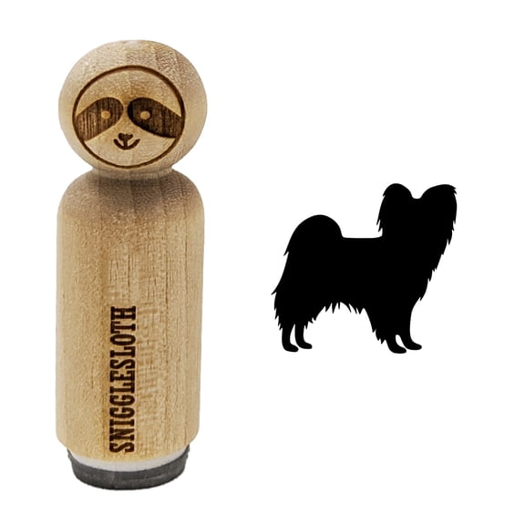 Papillon Continental Toy Spaniel Dog Solid Rubber Stamp for Scrapbooking Crafting Stamping - Mini 1/2 Inch