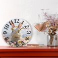 thumbnail image 6 of Rabbit Flowers White 10 inch Wall Clocks Non Ticking Easy to Read Battery Decorative for Home Bathroom Kitchen Bedroom Living Room, 6 of 8