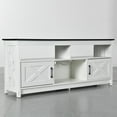 thumbnail image 4 of Dextrus Buffet Cabinet, 59" Farmhouse Storage Sideboard with Barn Door for Home Dinning Living Room, Black, 4 of 9