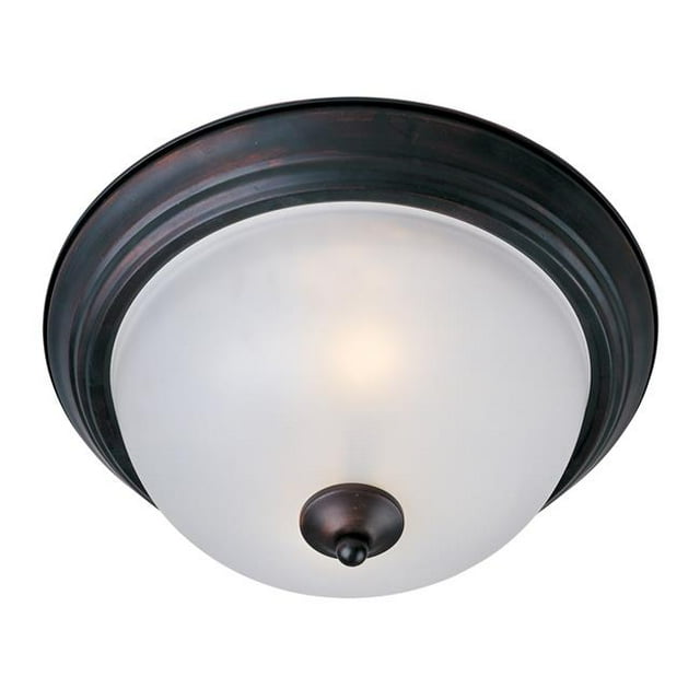 Maxim 5849FTOI Essentials 2-Light Flush Mount, Oil Rubbed Bronze