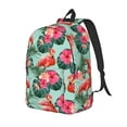 thumbnail image 2 of KLL Palm Leaves Flamingo Print Travel Laptop Backpack - College Backpack Business Work Bag Nurse Bag Casual Daypack for Weekender Business Hiking -Small, 2 of 6