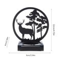 thumbnail image 3 of Stylish Black Candle Holder Exquisites Workmanship Deer Decoration for Home Creative Iron Candlestick, Animal Pattern, 3 of 18