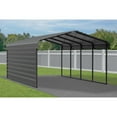 thumbnail image 3 of Arrow 12 x 20 x 7 ft Charcoal Carport With 1 Side Wall Kit, 3 of 15