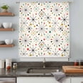 thumbnail image 4 of Middle Century Semi Sheer Curtains Drapes for Living Room, Bedroom, French Doors Window 96 Inches Long, Geometric Modern Abstract Vintage Rod Pocket Chiffon Curtain Drapery Voile Draperies Panel, 4 of 8