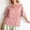 Orange, variant on Womens Summer Tops Plus Size V-Neck Collar with Turned-up Edges Bias Binding Rolled Cuff Solid Color Blouse Button Decoration Tops Green 2XL