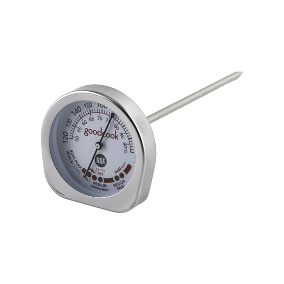 GoodCook NSF-Certified Stainless Steel Classic Precision Meat Thermometer, Silver