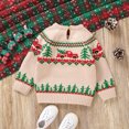 thumbnail image 3 of Suealasg Toddler Girl Christmas Knit Sweater 3M 6M 1T 2T 3T Long Sleeve Round Neck Truck Pullover Sweater Baby Girl Warm Fall Winter Clothes, 3 of 9
