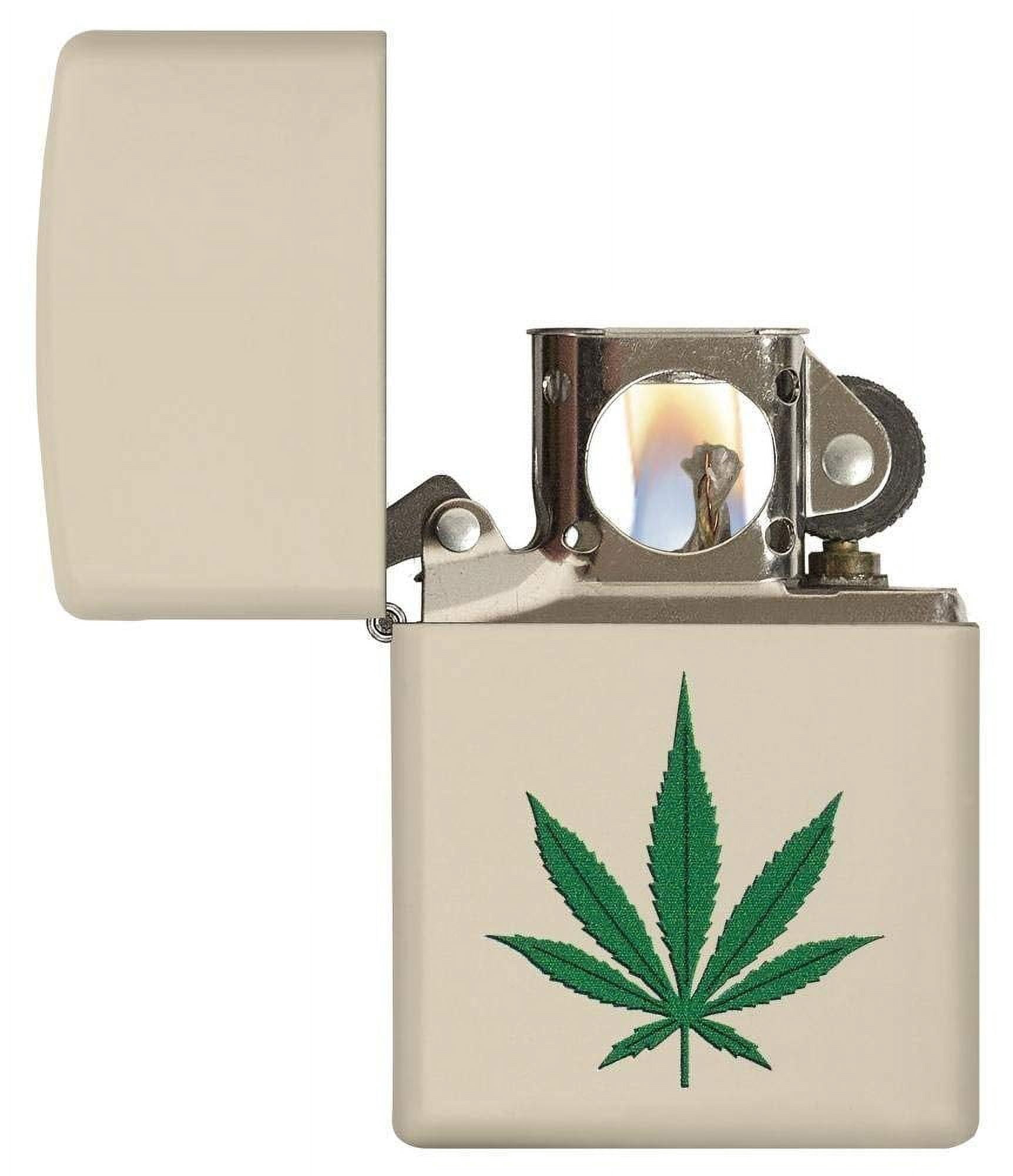 Zippo Manufacturing ZIP-216CI406218 2019 Leaf Lighter - Cream & Green Matte