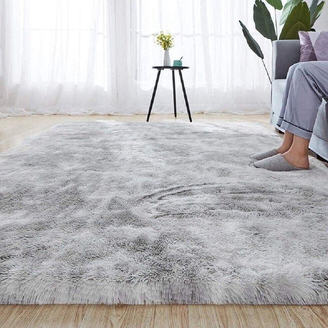 IFANLANDOR Alfombra Peluda Claro Para Y Dormitorio Con Antideslizante