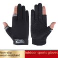 thumbnail image 2 of Guantes de ciclismo deportivo al aire libre de verano para hombres y mujeres, guantes de dos dedos para pescar con rocío, guantes de dedo completo con pantalla táctil y protección solar, 2 of 6