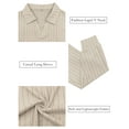 thumbnail image 4 of NISVIYA Oversized Workout Shirts for Women Casual Solid Color Tops Fashion Ribbed Blouses Basic Classic Lapel V Neck Sweaters, 4 of 5