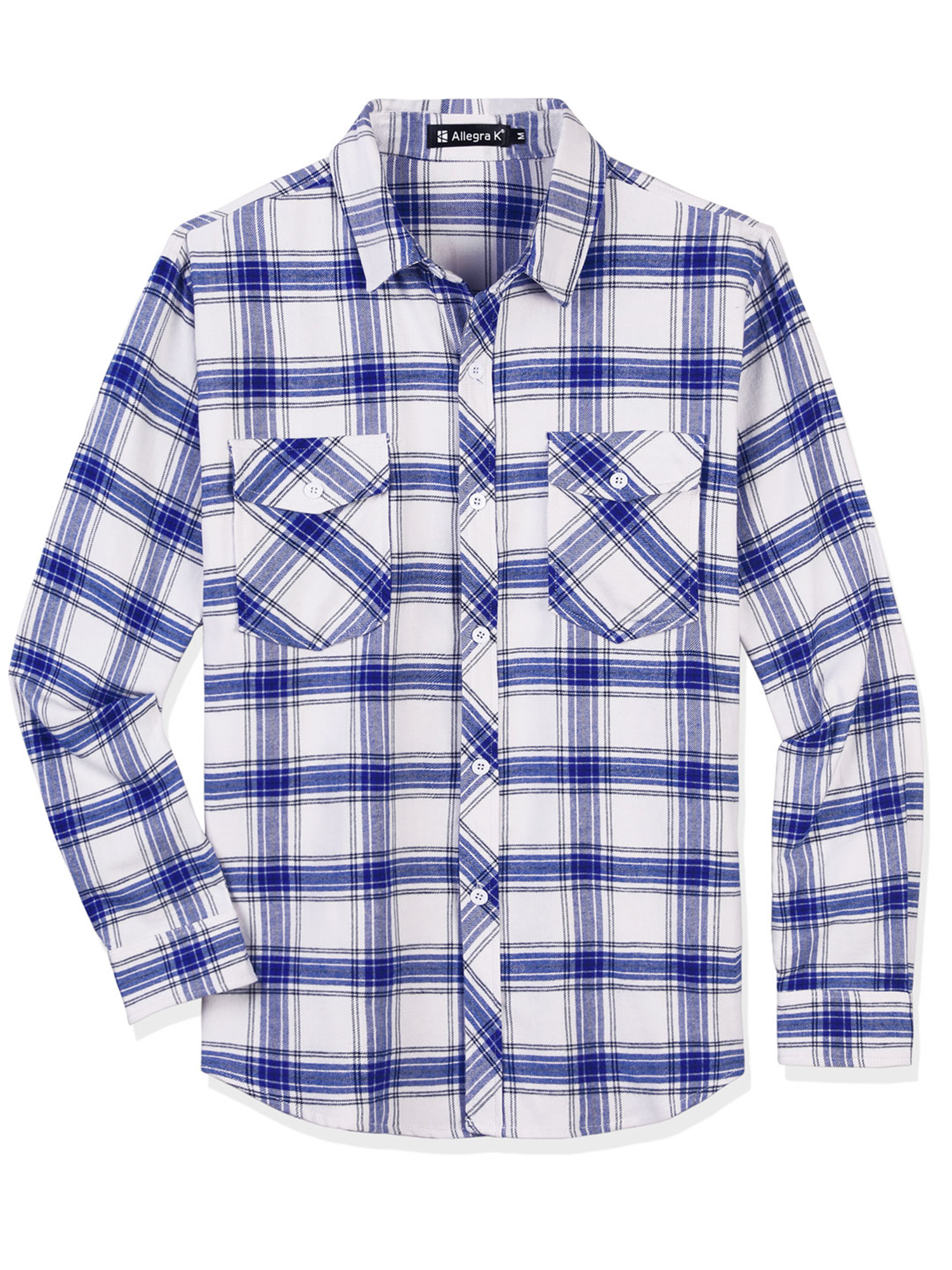 Lars Amadeus Men's Long Sleeves Plaid 