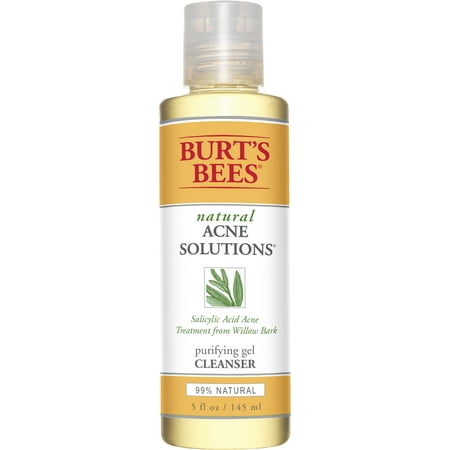 Burt's Bees Natural Acne Solutions Purifying Gel Cleanser 5 fl oz (Best All Natural Face Wash)